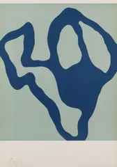 Composition by Jean Arp, 1954, Lithograph in colours, sold Apr 2008