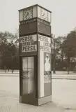 Walter Dexel, 2 Bll.: Telefonsäule Frankfurt/M. Reklame-Uhr, 1927, Gelatin silver prints