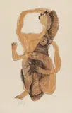 Henri Laurens, Femme assise à la jambe levée, Around 1950, Colour lithograph