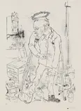 Der Hypochonder Otto Schmalhausen by George Grosz, 1921, Offset, sold Apr 2008