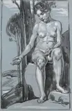 Hans Thoma, Akt unter Bäumen