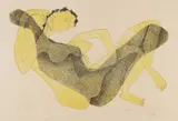 Henri Laurens, Femme allongée au bras levé, 1950, Lithograph in colours