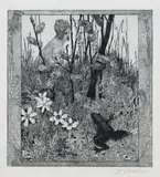 Froschbraut by Heinrich Vogeler, 1899, Etching, sold Apr 2008