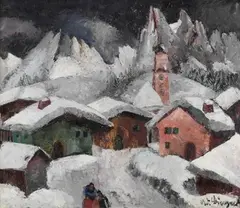 Adolf Büger, Winter, 1936, Oil on panel
