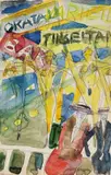 Werner von Houwald, Varietészene, 1920, Watercolour