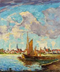 Gerhard Graf, Wollin an der Ostsee, 1920, Oil on canvas