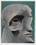 Horst Antes, Porträt Michelangelo, 1975, Lithograph in colours