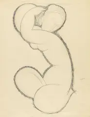 Amedeo Modigliani, Cariatide, 1911, Pencil drawing