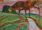 Gabriele Münter, Bäume am Hagenweg, Abend