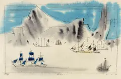 Drifting by Lyonel Feininger, 1944, Watercolour, sold Dec 2007
