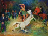 Jean Dufy, L'Écuyere au Cirque Medrano, 1929, Oil on canvas