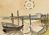 Karl Schmidt-Rottluff, Nachmittagsonne am Lebasee, 1934, Watercolour