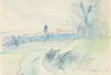 Pontoise by Camille Pissarro, 1874, Watercolour, sold Dec 2007