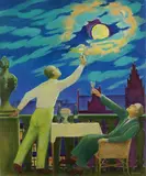 Otto Möller, Schwärmer im Mondschein, 1910, Oil on canvas