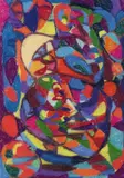 Adolf Hölzel, Komposition in Rot, Blau und Gelb, 1930, Pastel