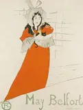 Plakat: May Belfort by Henri de Toulouse-Lautrec, 1895, Lithograph in colours, sold Dec 2007
