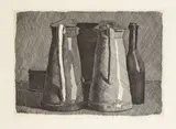 Giorgio Morandi, Natura morta con cinque oggetti, 1956, etching