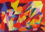 Adolf Hölzel, Anbetung, 1928, Pastel