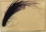 Schwarzes Bündel by Arnulf Rainer, 1968, Oil crayon, sold Dec 2007