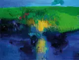 Rainer Fetting, Friesische Landschaft - Schilf