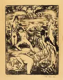 Otto Mueller, Acht Badende (2), 1922, Lithograph