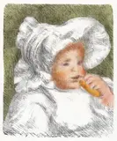 L'enfant au biscuit (Jean Renoir) by Pierre-Auguste Renoir, 1898, Lithograph in colours, sold Dec 2007