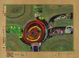 Look at it on a rainy day by Friedensreich Hundertwasser, 1971, Silkscreen in colours, sold Dec 2007