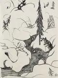 Gabriele Münter, Bach im Schnee - Elmau