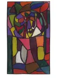 Adolf Hölzel, Glasfenster-Komposition mit Kreisbildung, 1932, Pastel