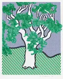 Roy Lichtenstein, Rain Forest, 1992, Silkscreen in colours