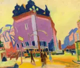 William Straube, Berliner Straßenszene, 1922, Pastel