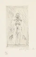 Alberto Giacometti, Petit Nu debout, 1959, Drypoint