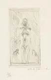 Alberto Giacometti, Petit Nu debout, 1959, Drypoint
