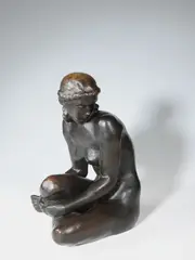Kauernde by Fritz Klimsch, 1948, Bronze, sold Dec 2007