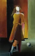 Hans Spiegel, Figurine, 1920, Oil
