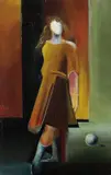 Hans Spiegel, Figurine, 1920, Oil