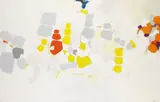 Rolf Hans, gelb-orange-rot, 1965, Oil on canvas