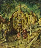 Paul Kuhfuss, Straßenszene mit zwei Figuren