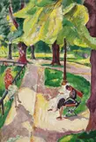Hermann Mühlen, Im Park, 1935, Oil on canvas