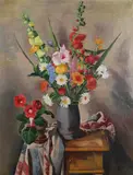 Georg Breitwieser, Großes Blumenstillleben, 1931, Oil on canvas