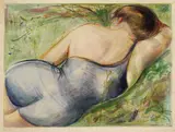 Josef Karl Nerud, Ruhende (Badende), 1935, Watercolour