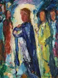 Walter Helbig, Schreitender Christus, 1919, Oil on canvas