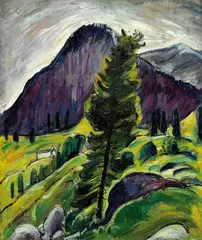 Siegfried Berndt, Berglandschaft, 1920, Oil on canvas