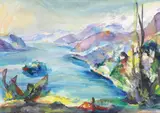 Friedrich Ludwig, Lago Maggiore, 1960, Watercolour