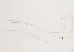 Franz Bernhard, Ohne Titel, 1971, Pen and India ink drawing