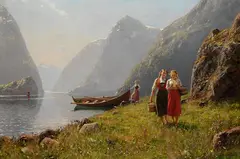 Hans Dahl, Der Liebesbrief, Oil on canvas