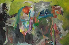 Bernard Schultze, Verschwörung, 1996, Oil on canvas
