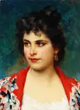 Eugen von Blaas, Das Mädchen aus Chioggia, 1880, Oil on panel