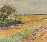 Max Clarenbach, Frühlingslandschaft bei Wittlaer am Niederrhein