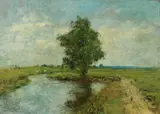 Rudolf Höckner, Flusslandschaft bei Wedel, 1924, Oil on canvas